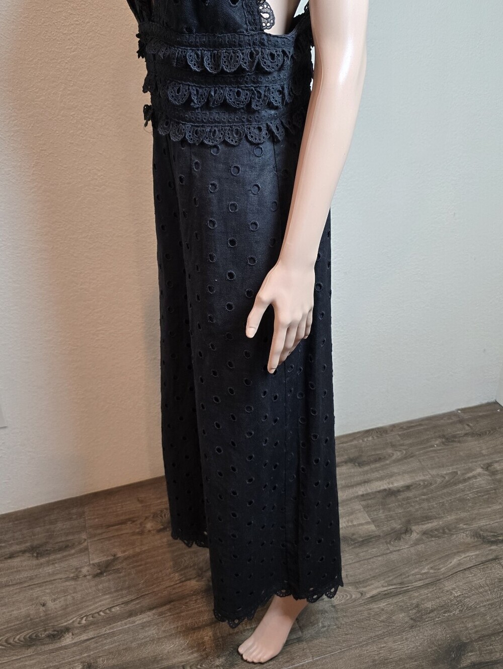 Zimmermann Winsome Black 100% Linen Jumpsuit Size 2 - Picture 7 of 16